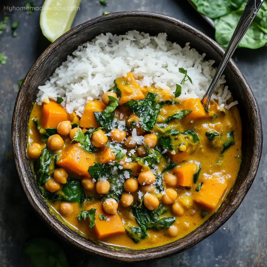 Chickpea Spinach Coconut Curry