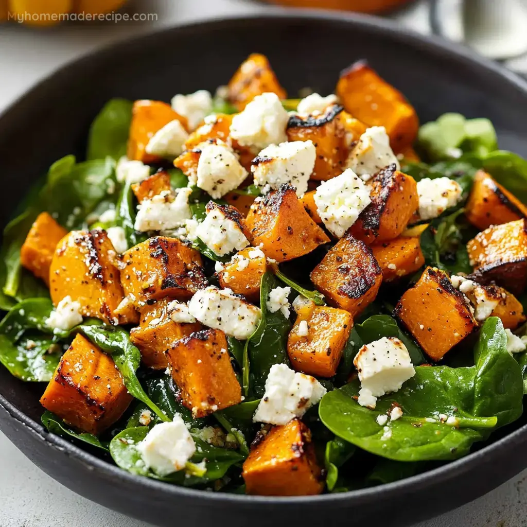 Pumpkin Spinach Feta Dish