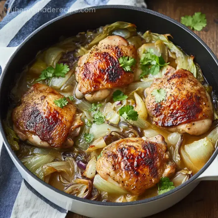 Miso Chicken & Cabbage Pan