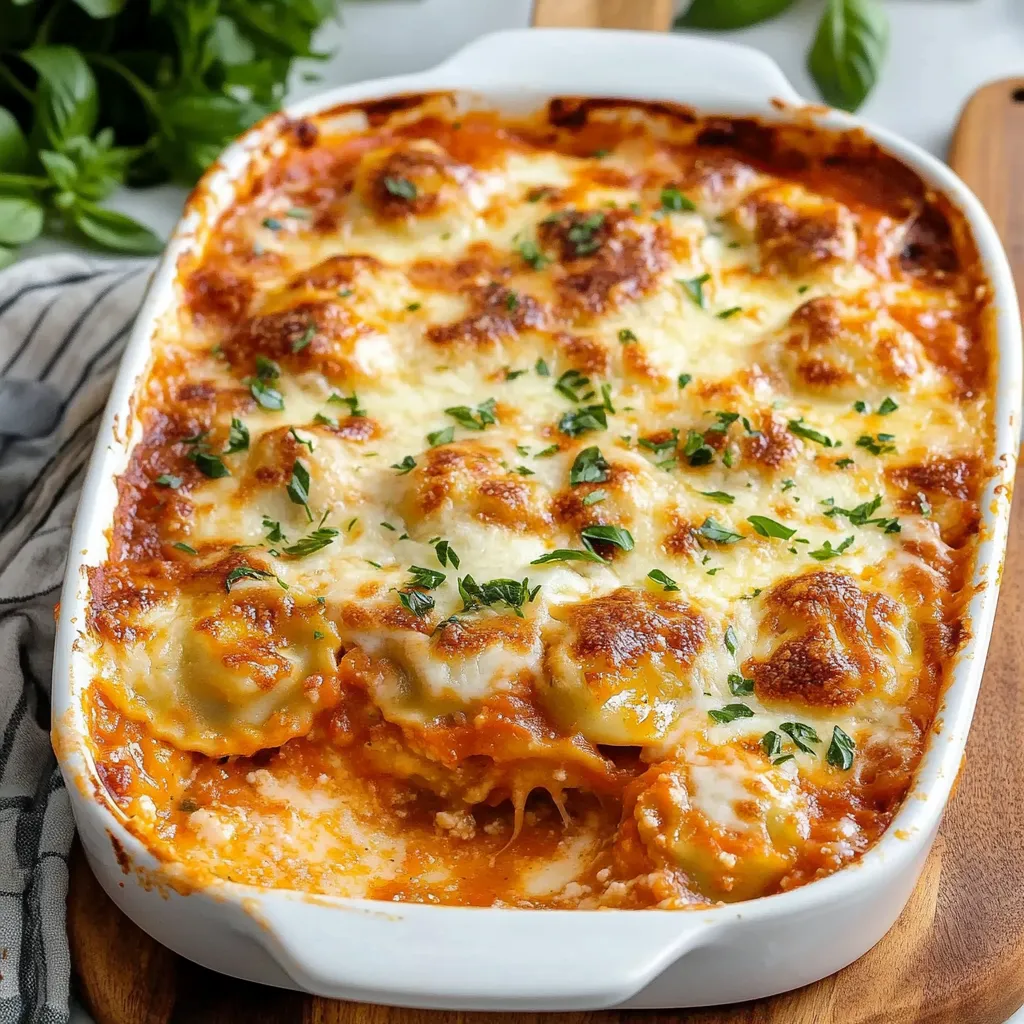 Cheesy Ravioli Bake