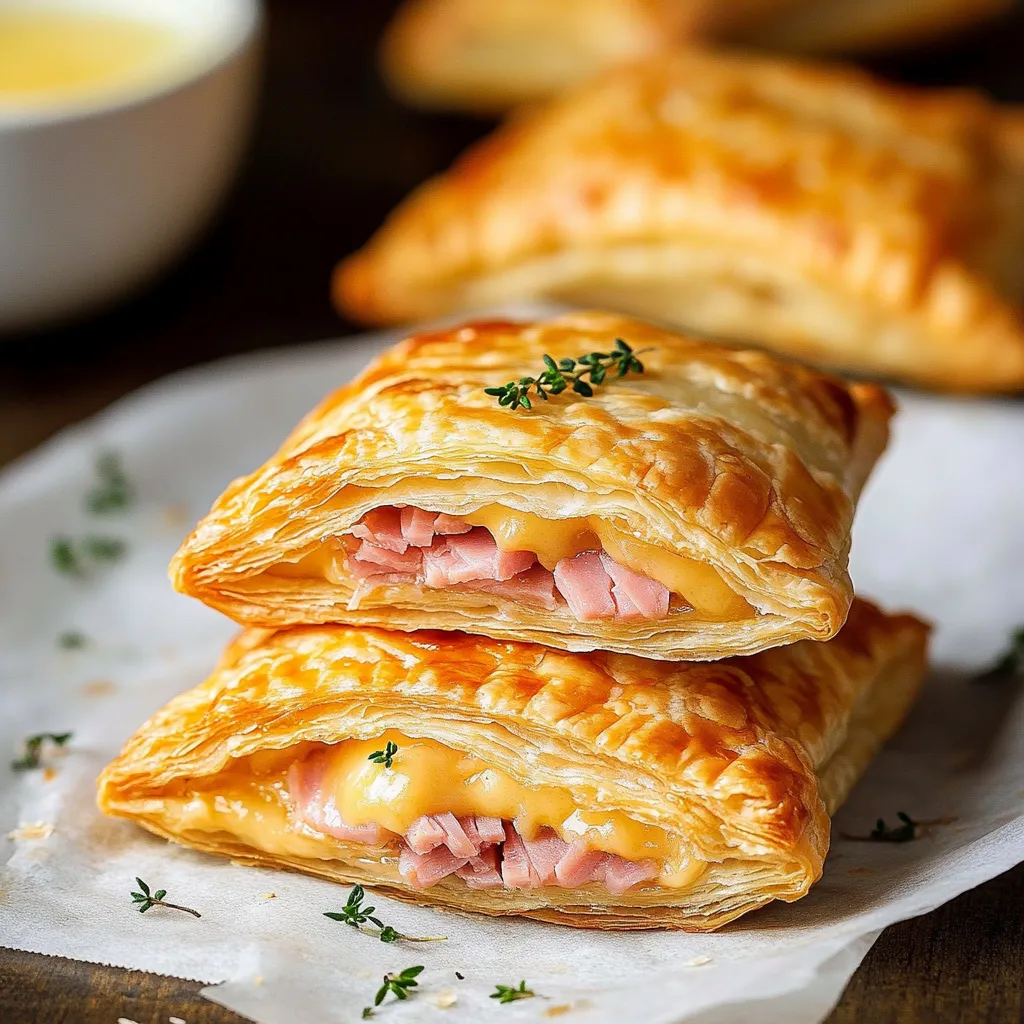 Golden and Flaky Ham and Cheese Pastry