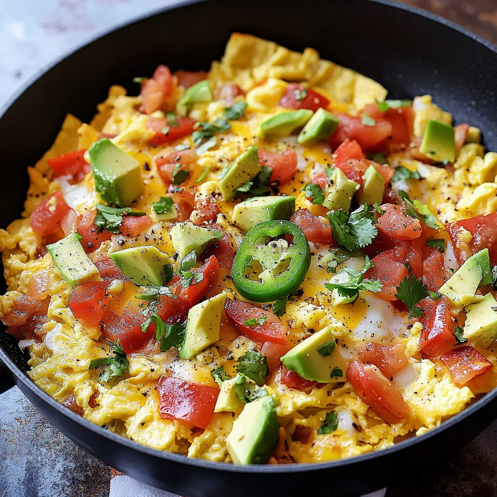 Crispy Tortilla Mexican Migas Dish