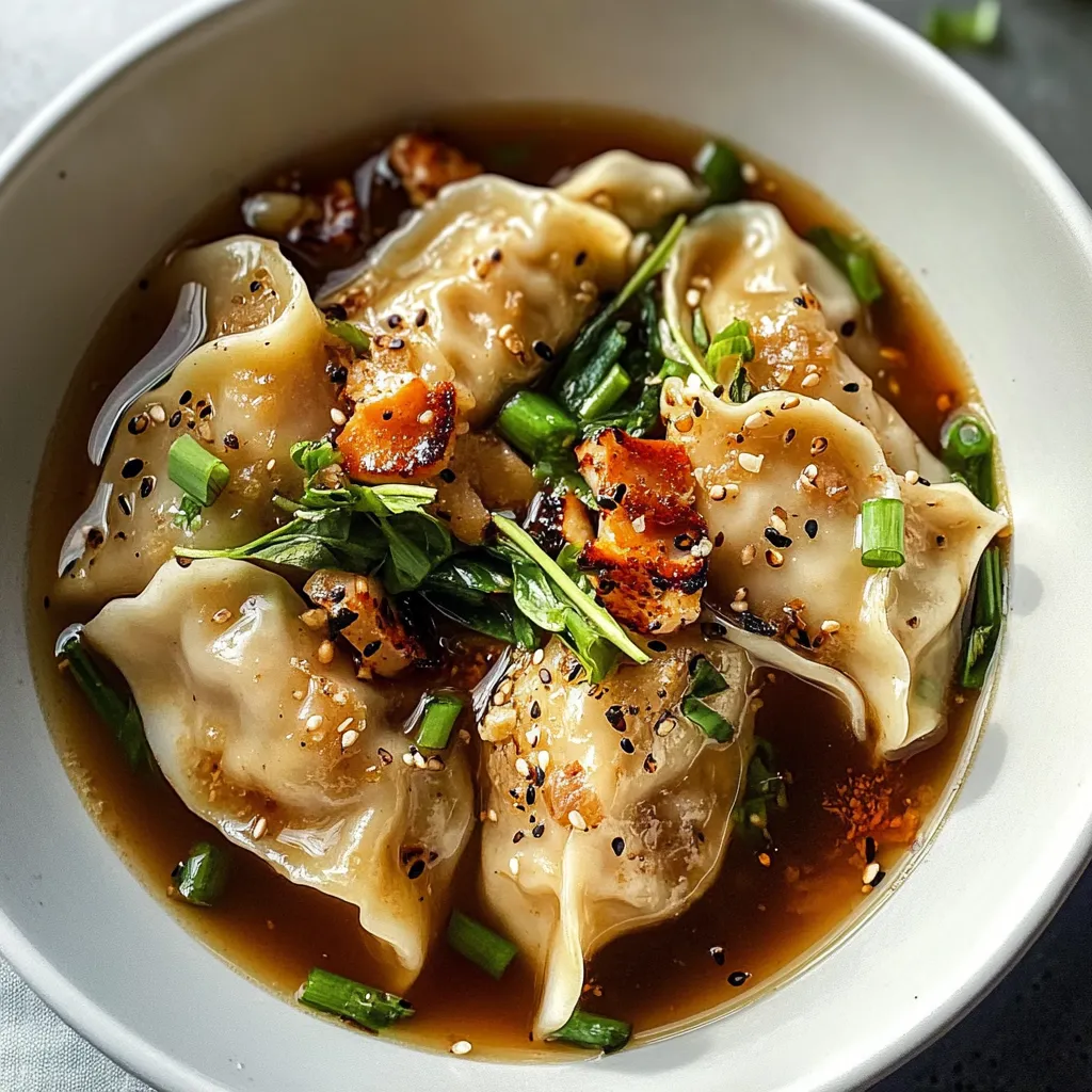 Mushroom Potsticker Soup