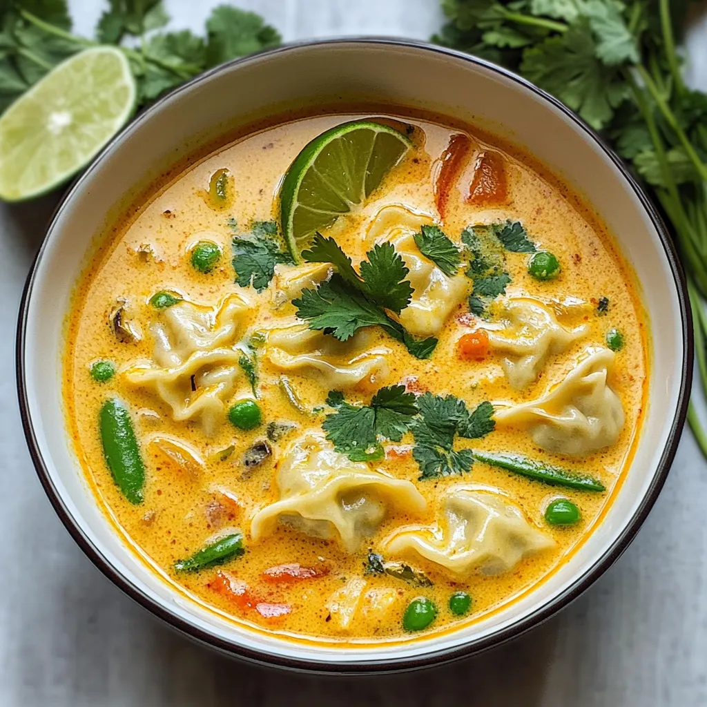 Thai Curry Soup with Dumplings