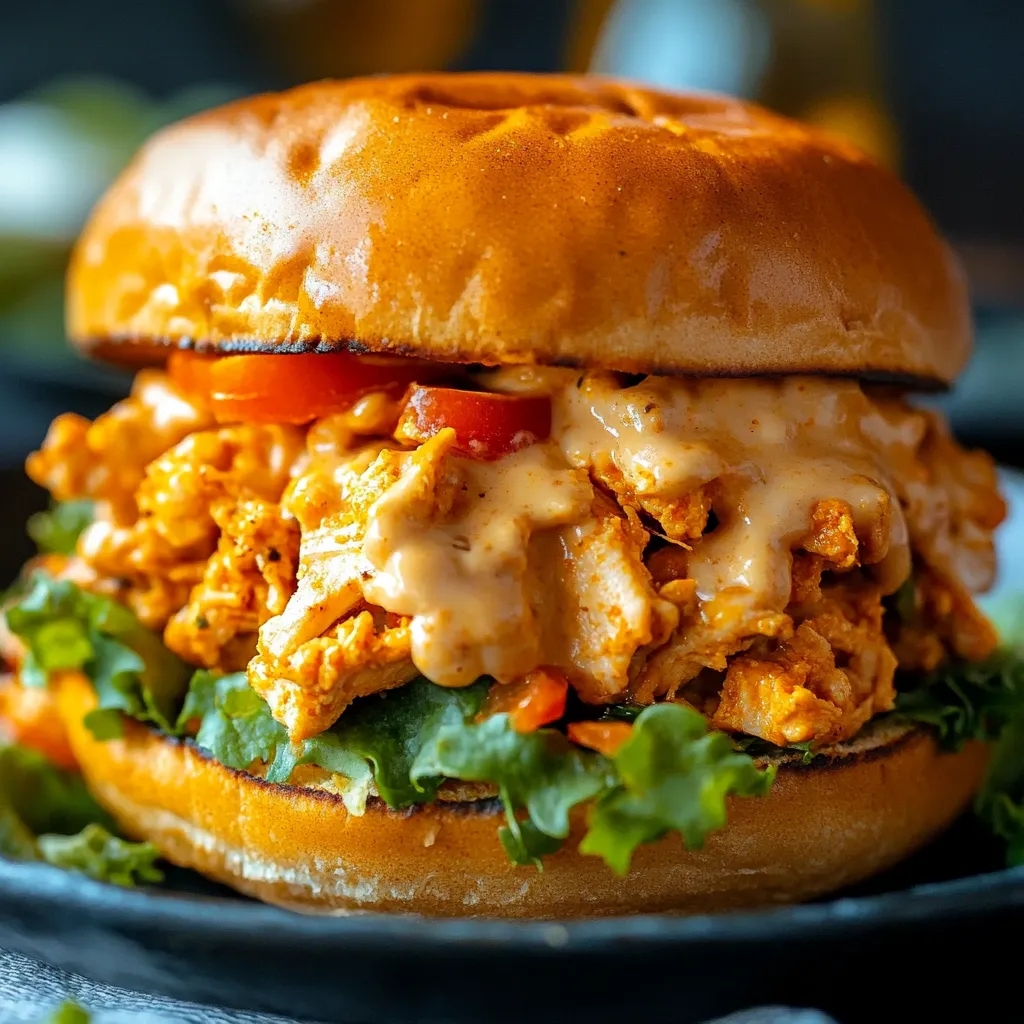 Mouthwatering creamy Cajun chicken sandwich