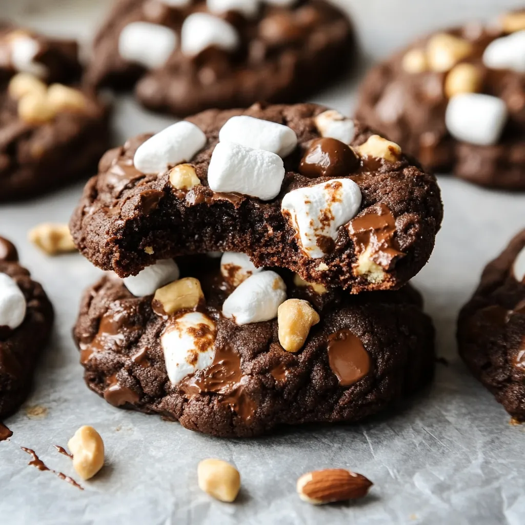 Thick Rocky Road Cookies