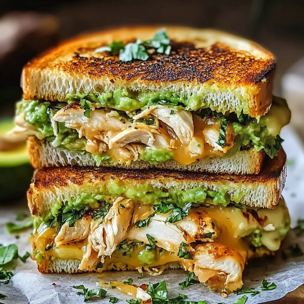 Melted Chicken Avocado Sandwich