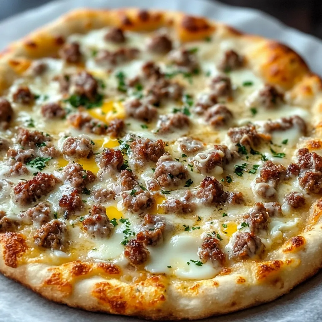 Sausage Gravy and Biscuit Pizza Breakfast