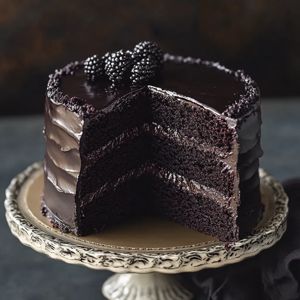 Rich Black Velvet Cake