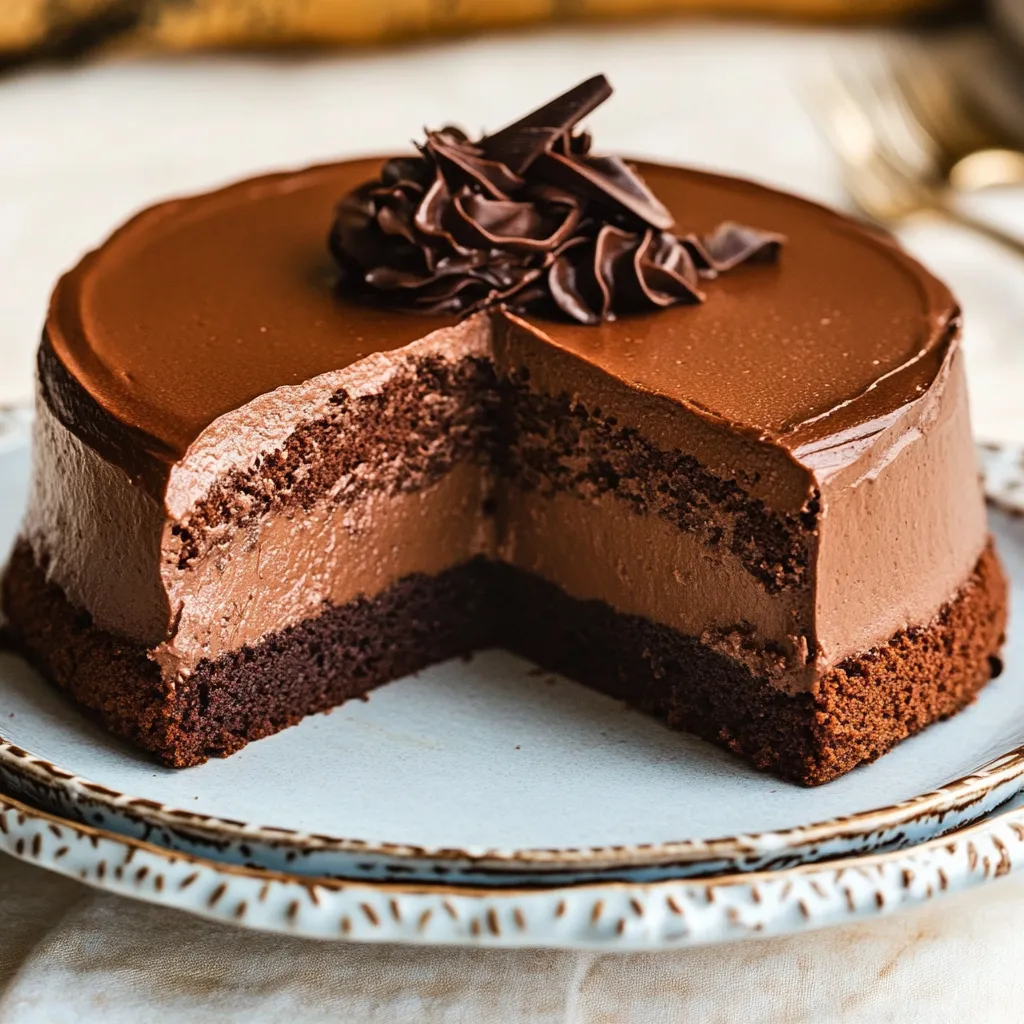 Rich Chocolate Mousse Cake