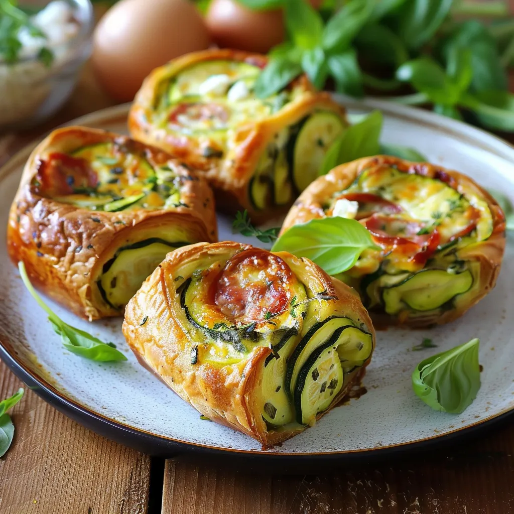 Zucchini, chorizo & goat cheese bites