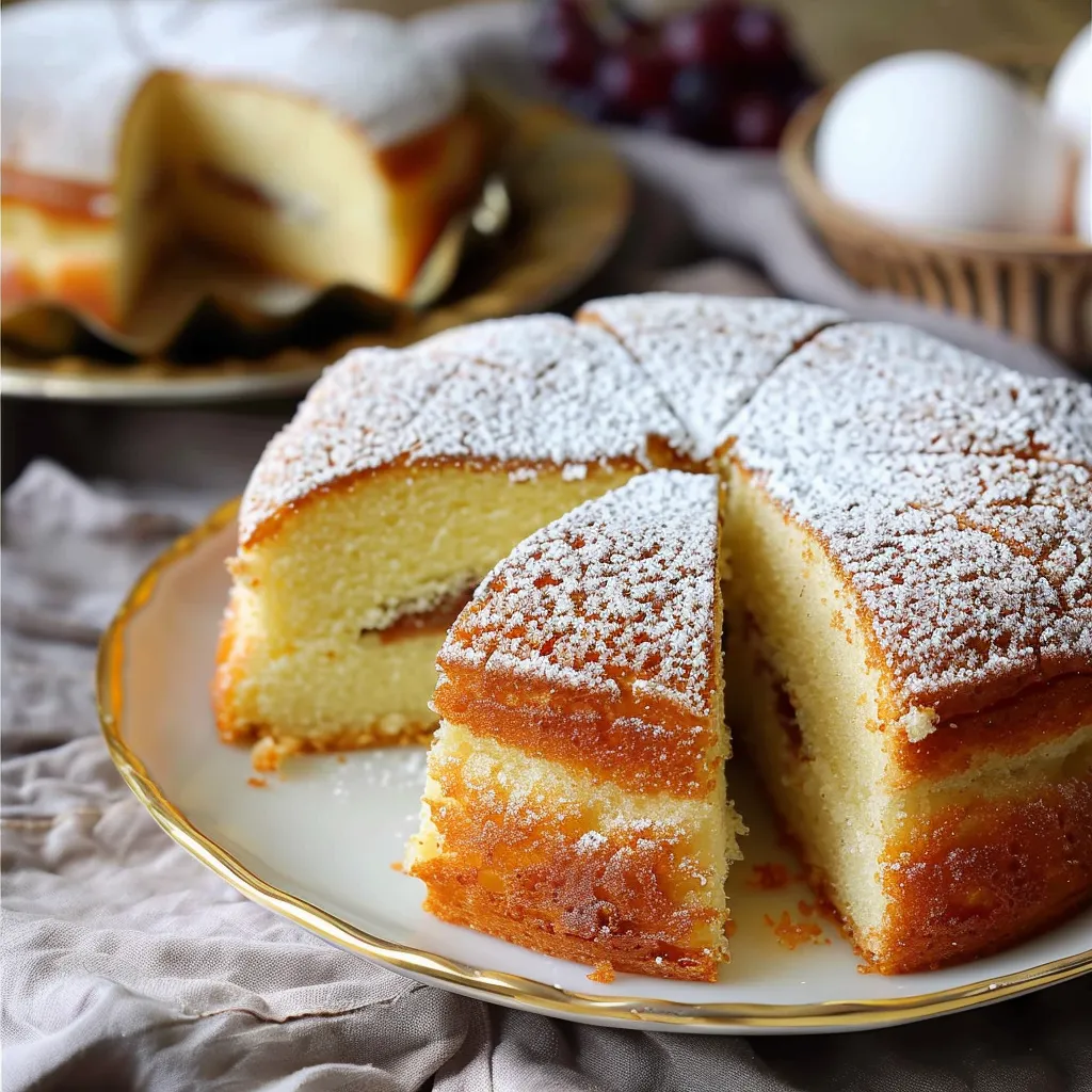 Egg white cake with sweet spread