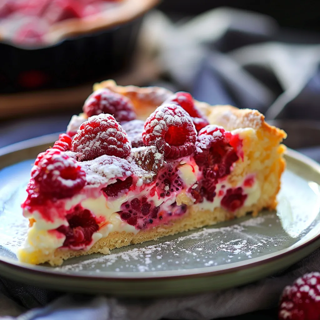 Soft Yogurt Cake with Raspberries