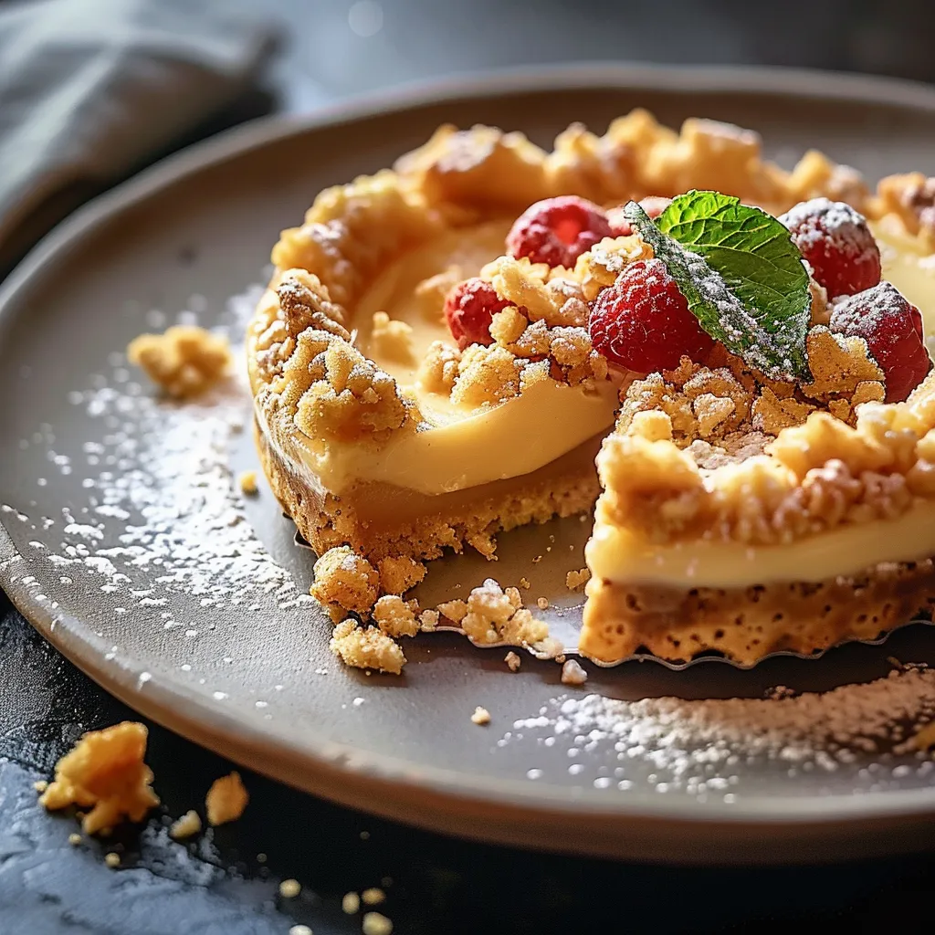 paradise fruit crumble tart