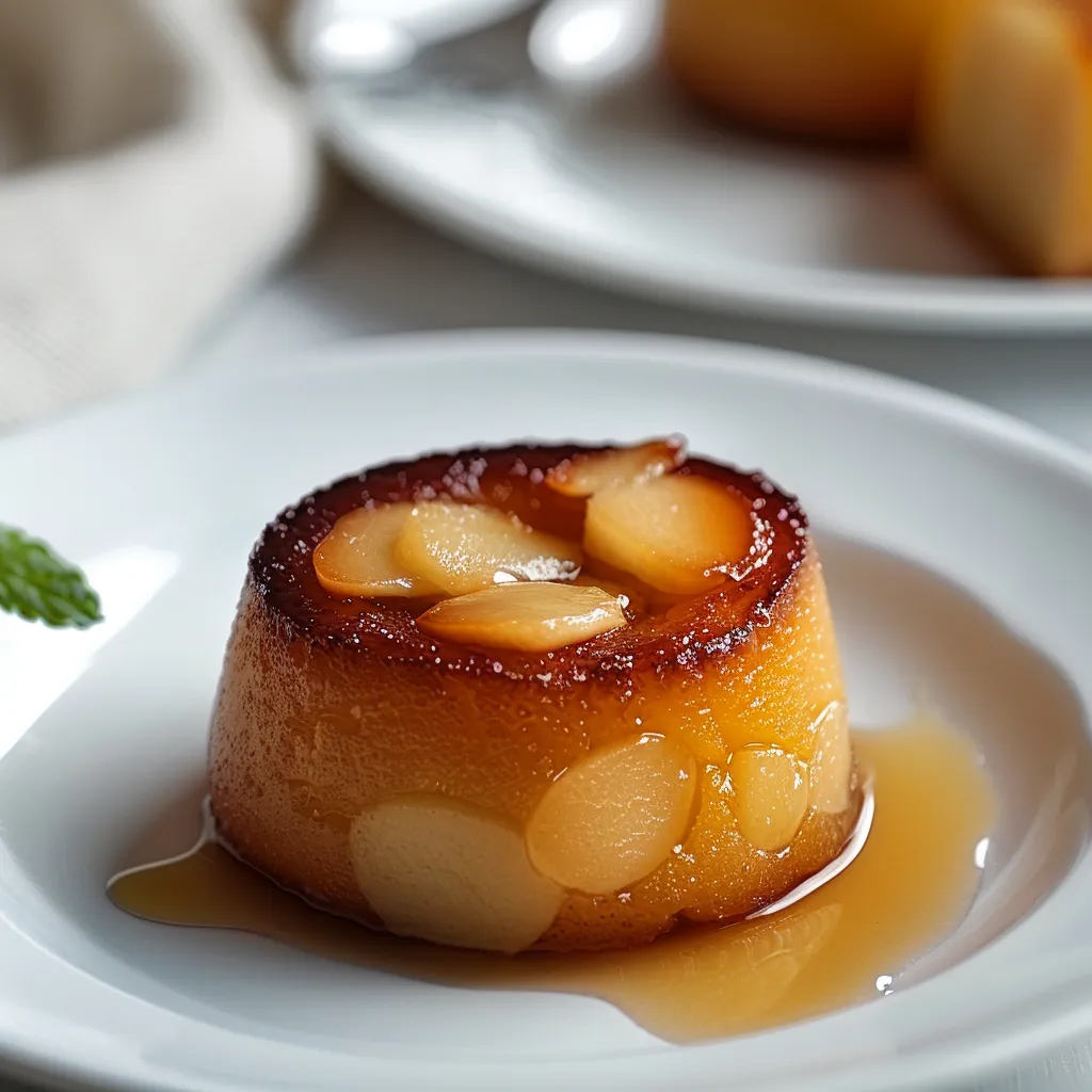 Soft almond cake with apple puree