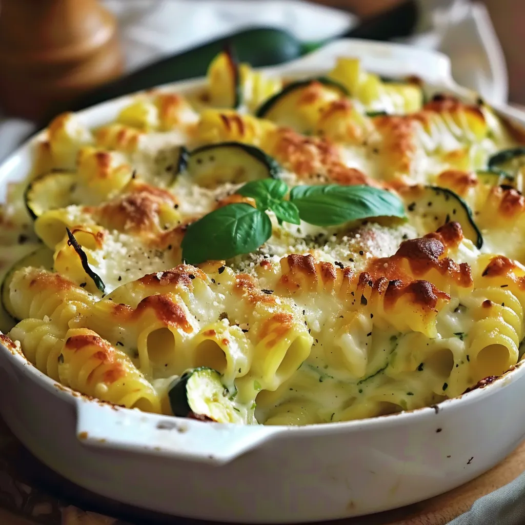 Zucchini and Pasta Bake Dish