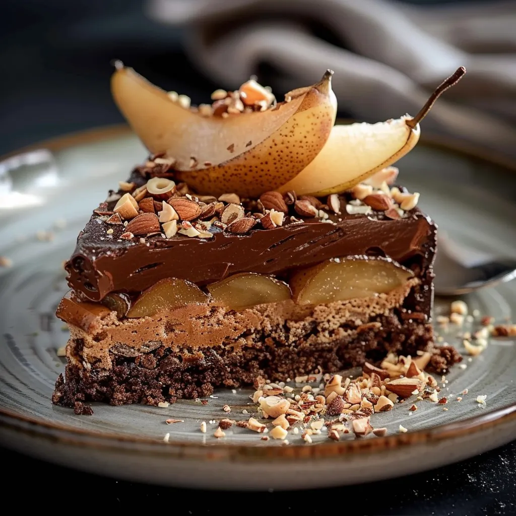 Chocolate pear cake