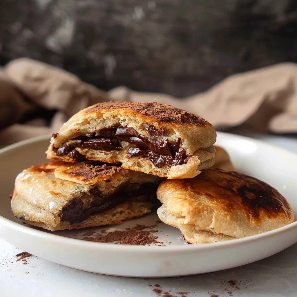 Quick chocolate-filled stovetop buns