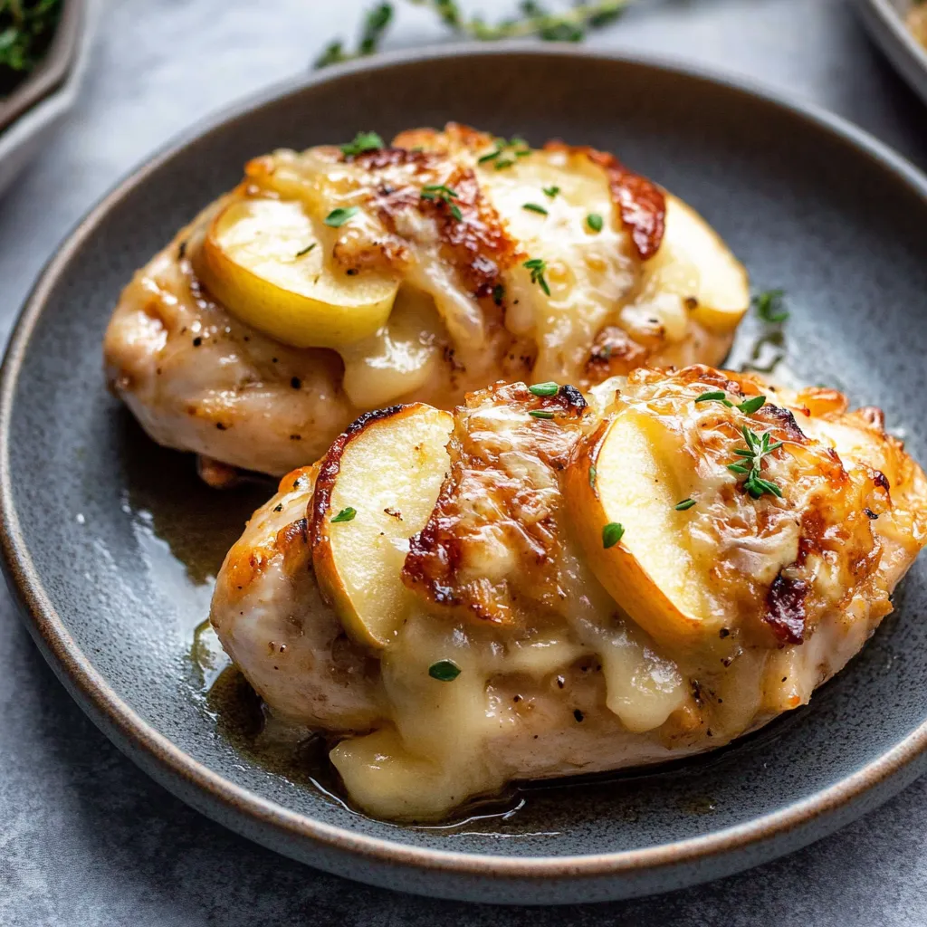 simple Apple and Brie Stuffed Chicken