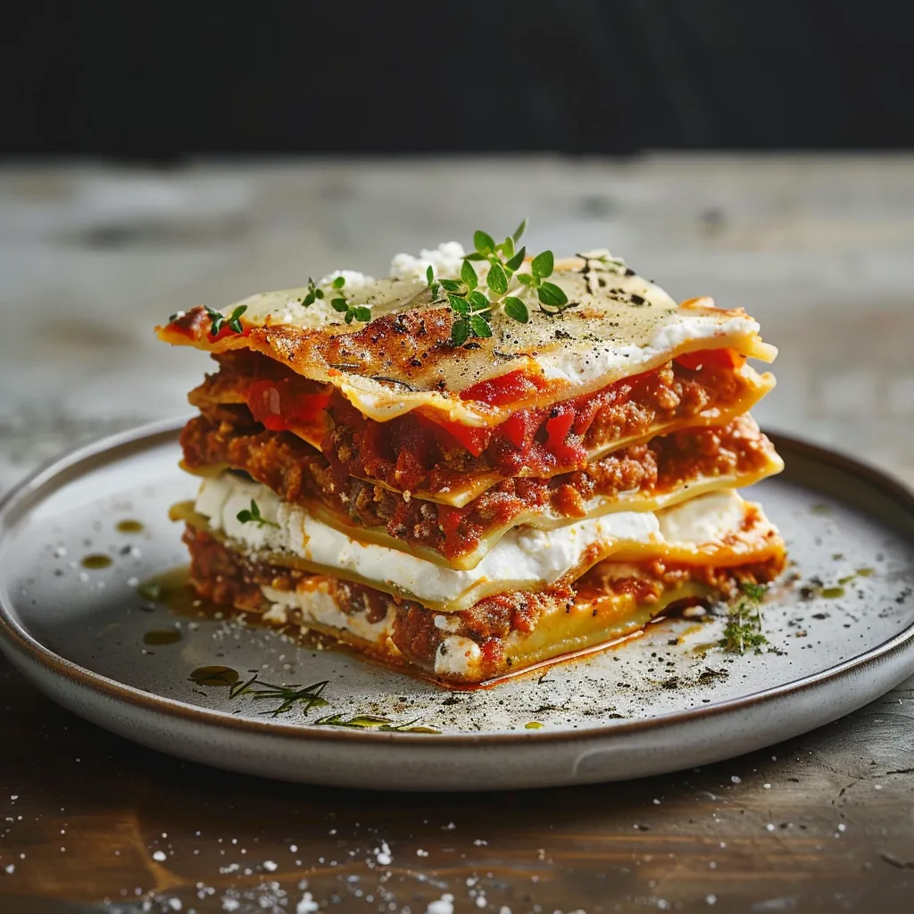 Vegetarian sweet potato lasagna