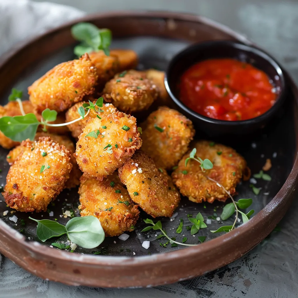 Vegetarian chickpea nuggets