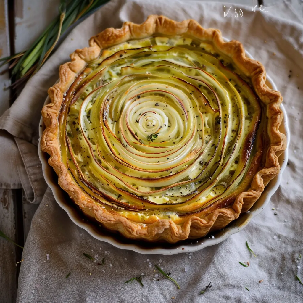 Quiche poireaux pâte huile olive