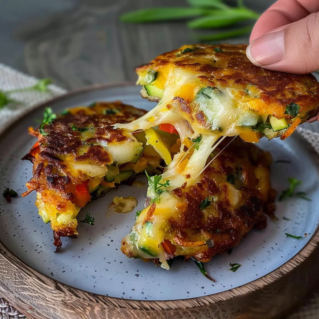 Vegetable and cheese patties