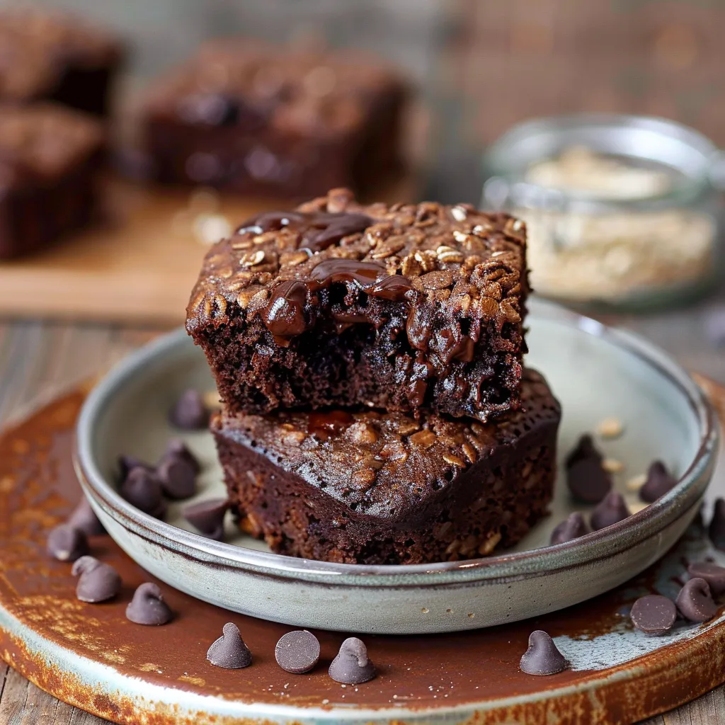 Oat and chocolate cakes