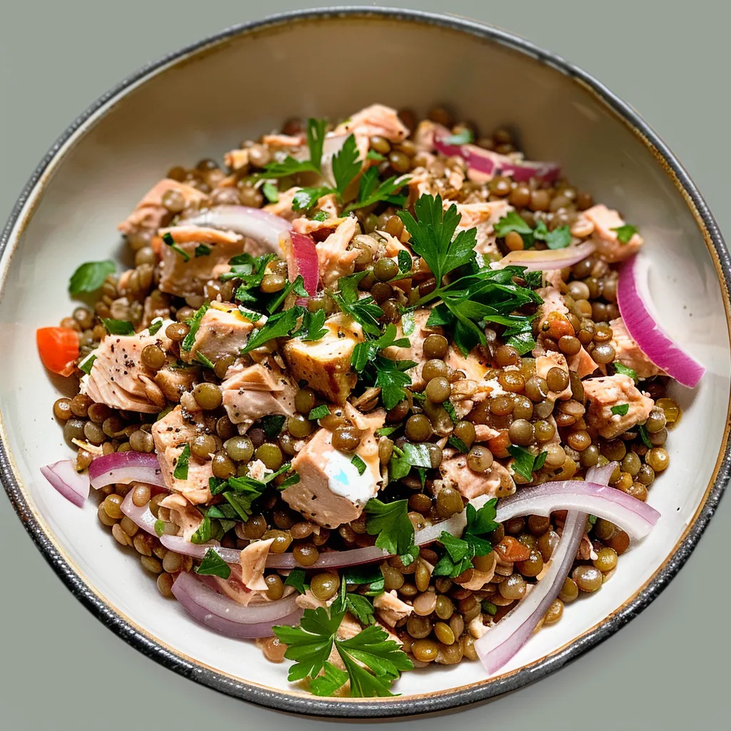 Lentil and tuna salad