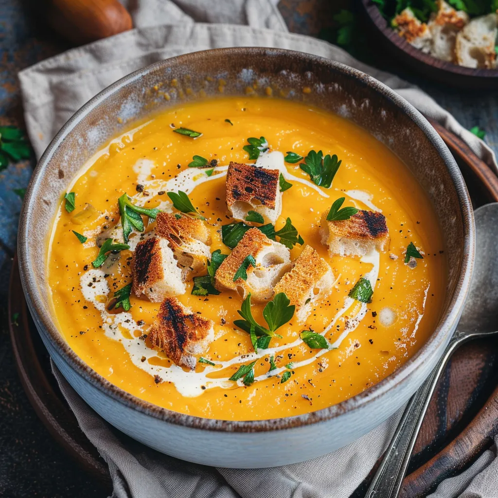 Spiced butternut squash soup