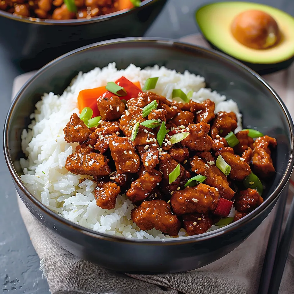 Beef-style textured soy protein stir-fry