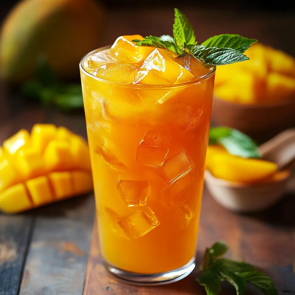 Fruity Homemade Mango Iced Tea – Cool & Refreshing!