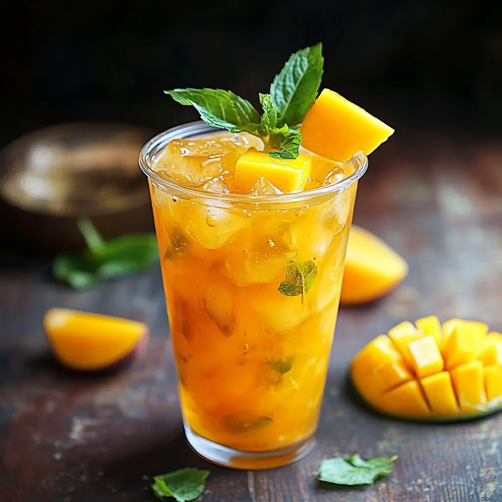 Delicious Homemade Mango Iced Tea – Cool & Refreshing!