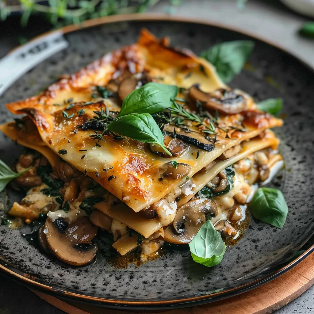 Mushroom and Spinach Lasagna