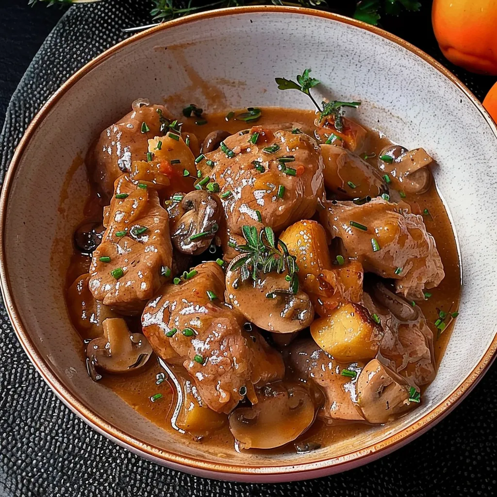 Marengo Veal with Mushrooms