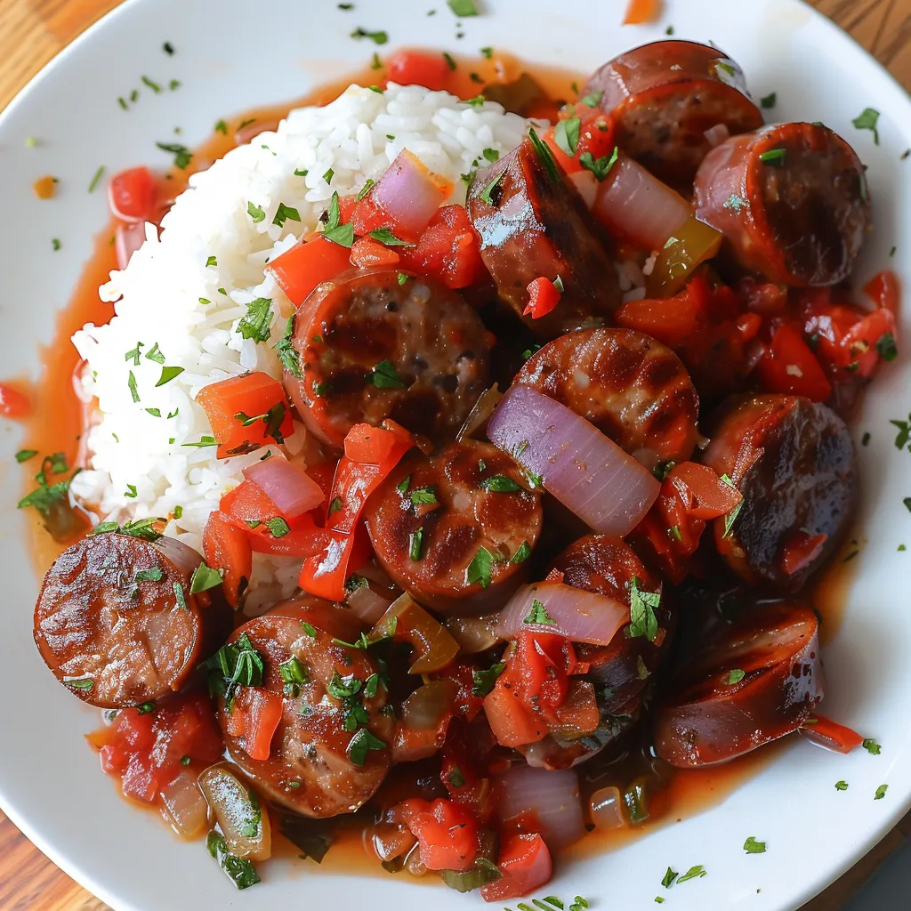 Creole Sausage with Tomato Sauce