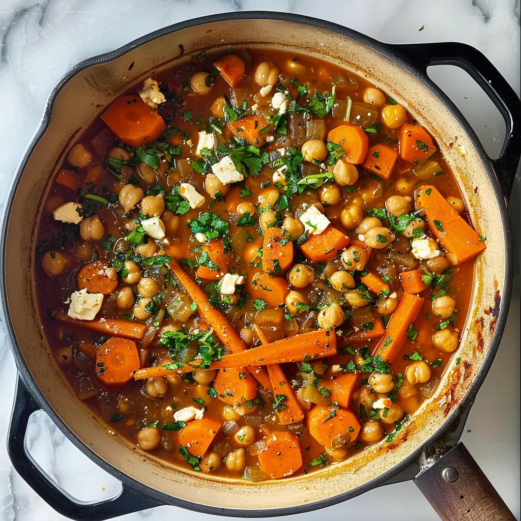 Chickpea Stew with Carrots and Marinated Feta - Ottolenghi Recipe