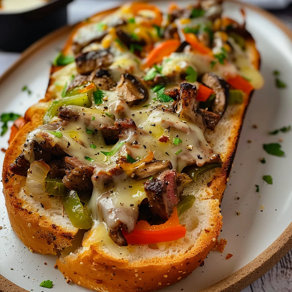 Cheesy Philly Steak Bread