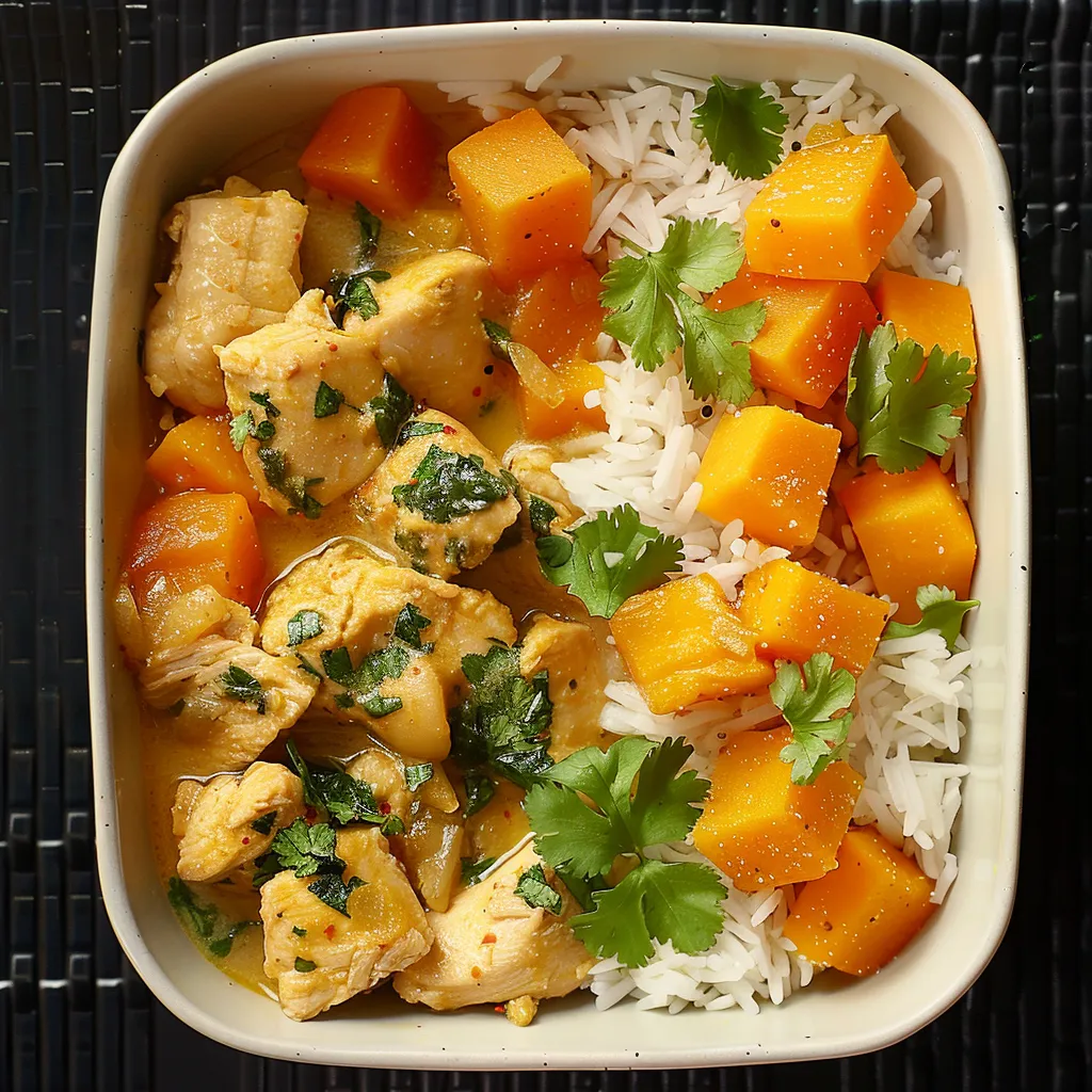 Butternut Squash Chicken Curry with Coconut Milk - A Comforting Dish