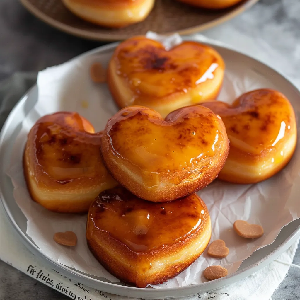 Crème Brûlée Heart Donuts - Valentine's Day Dessert