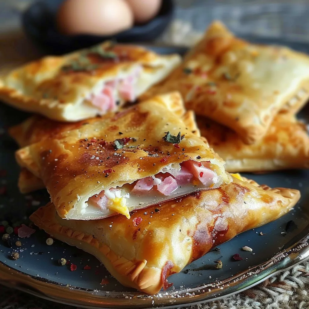 Ham and Herb Cheese Pastries - Quick Appetizer Recipe