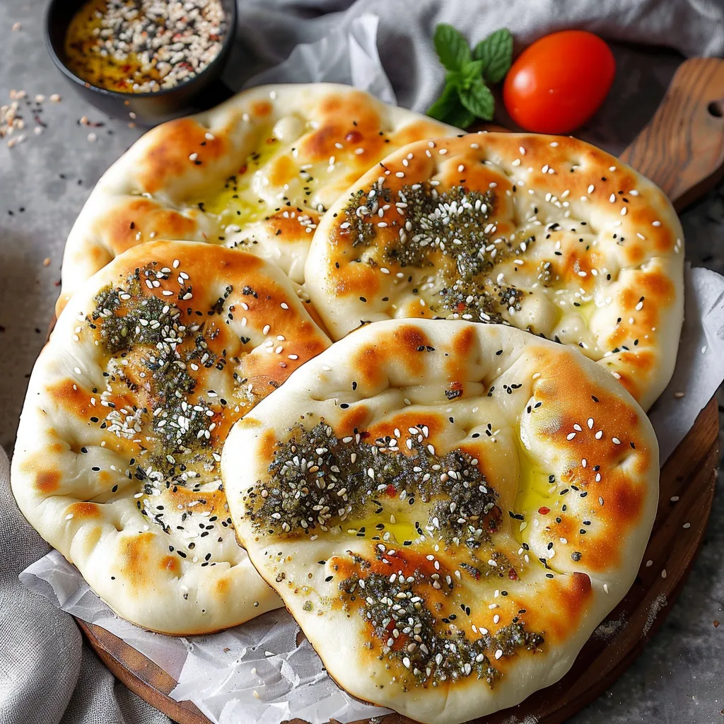 Cheese and Za'atar Manakish