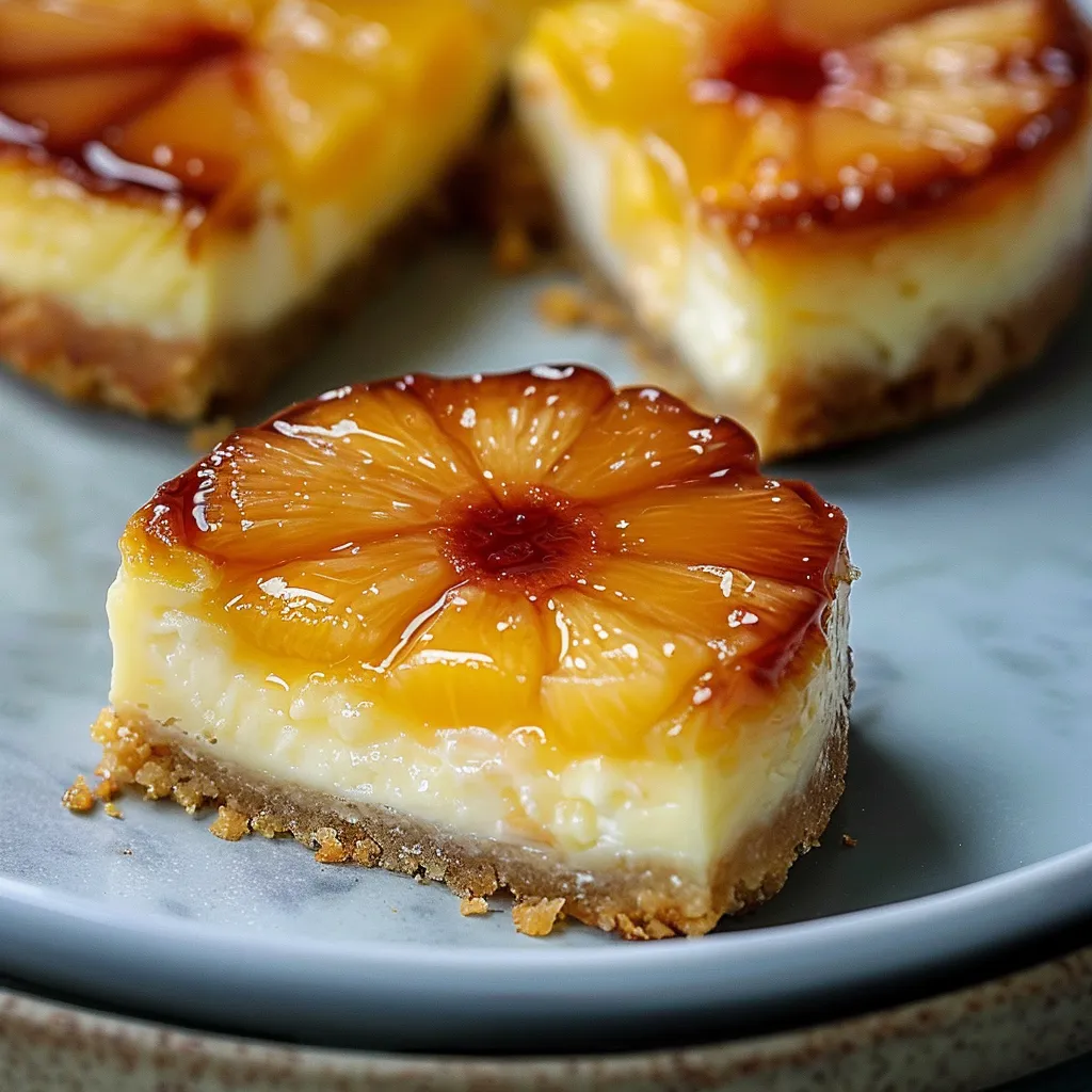 Individual Pineapple Cheesecakes with Caramel