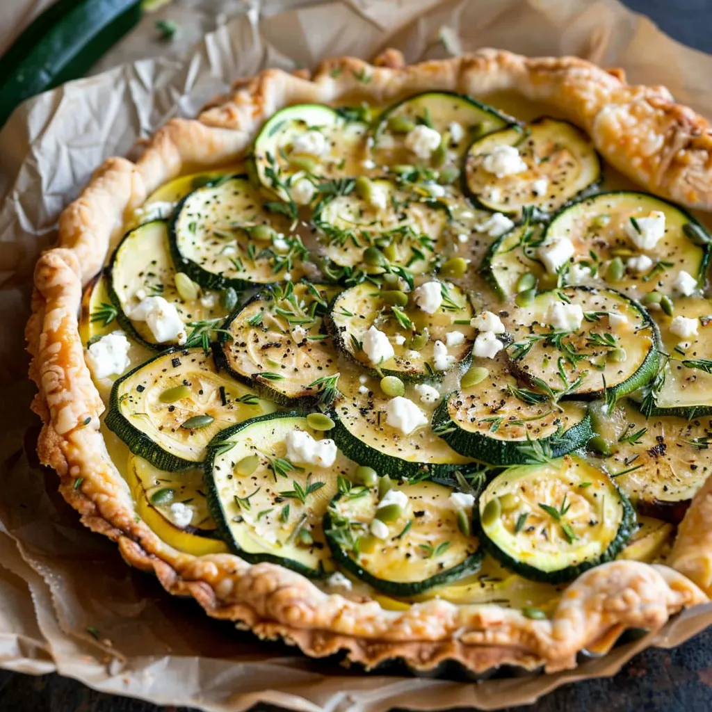 Zucchini and Goat Cheese Tart