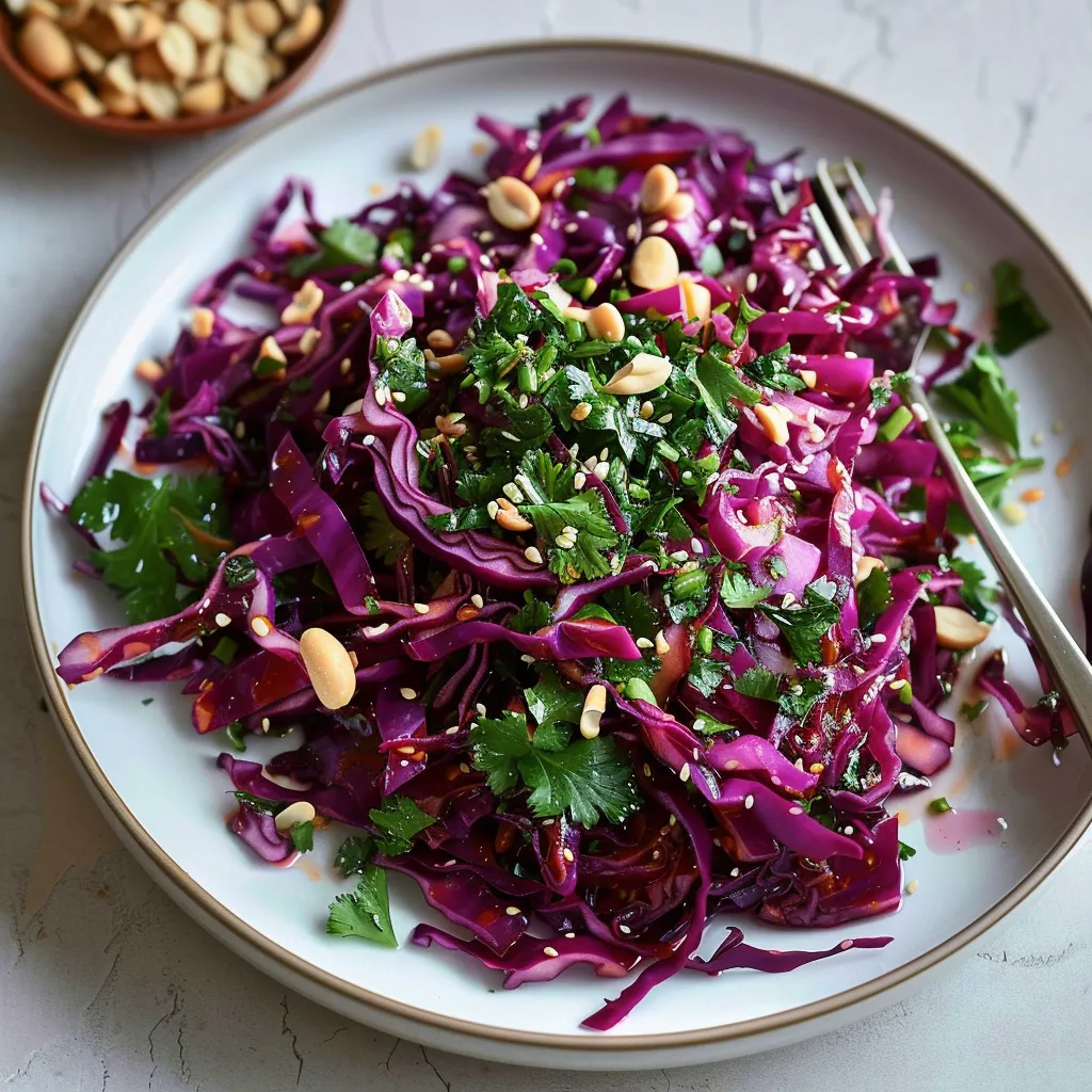 Asian-style red cabbage salad