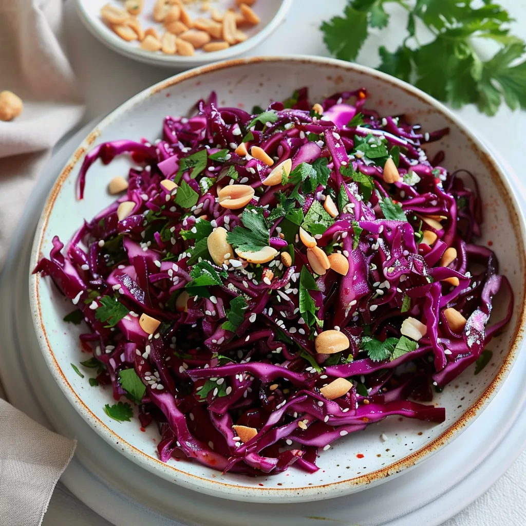 Asian-Style Red Cabbage Slaw - Light Recipe