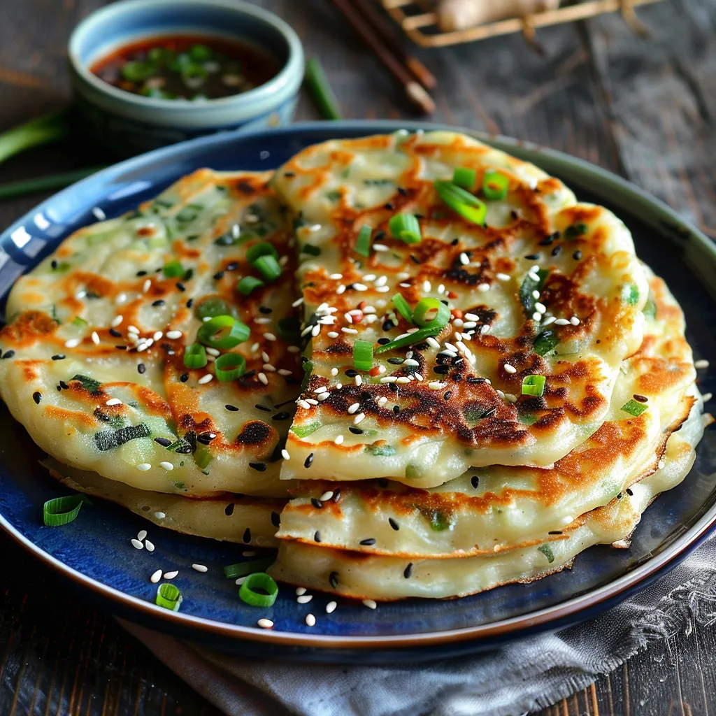 Vegan Korean Green Onion Pancakes