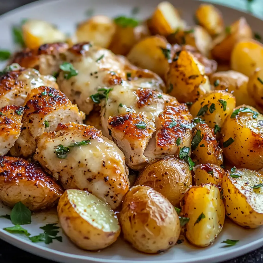 Tasty Garlic Parmesan Chicken and Potatoes