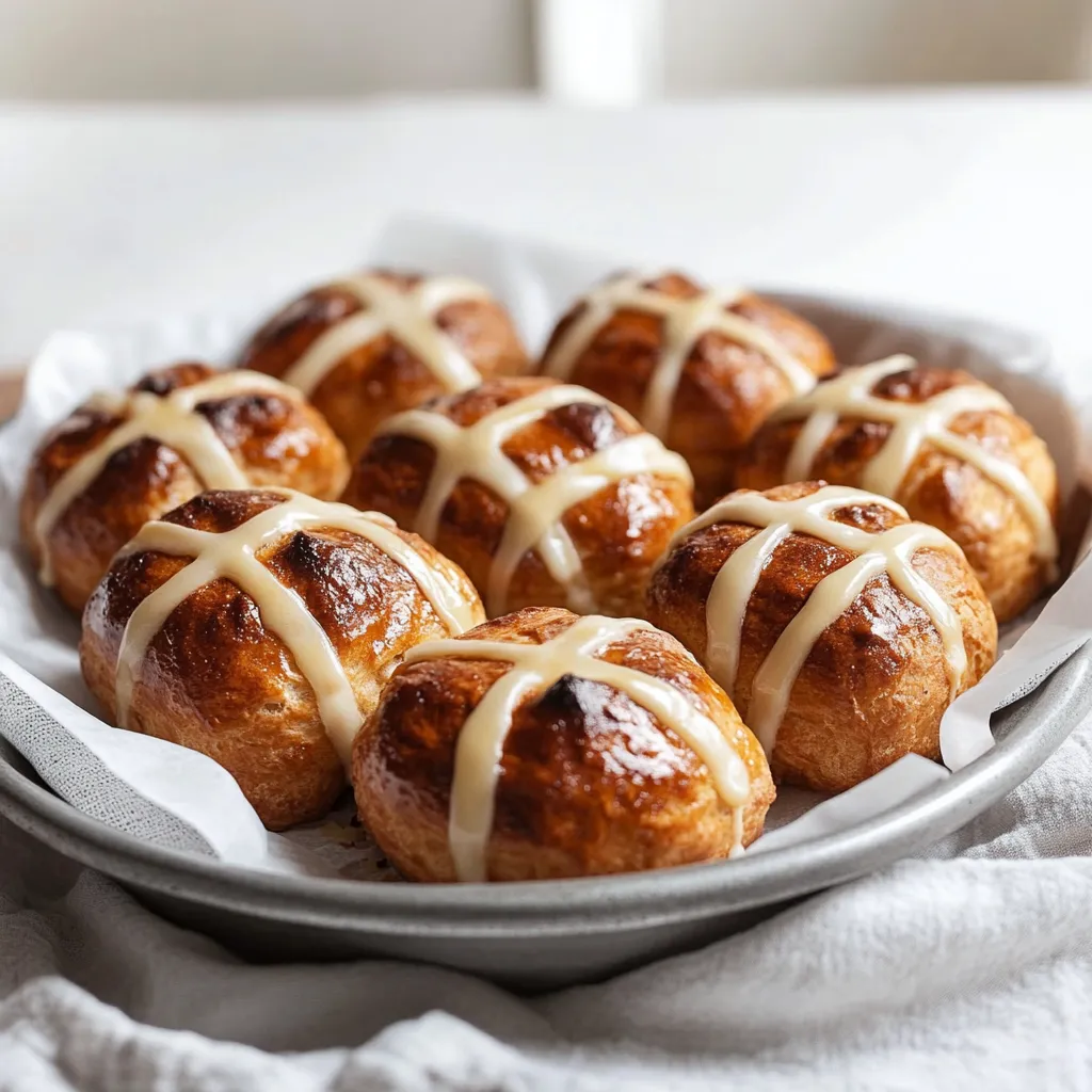 A plate of pastries with crosses on them.