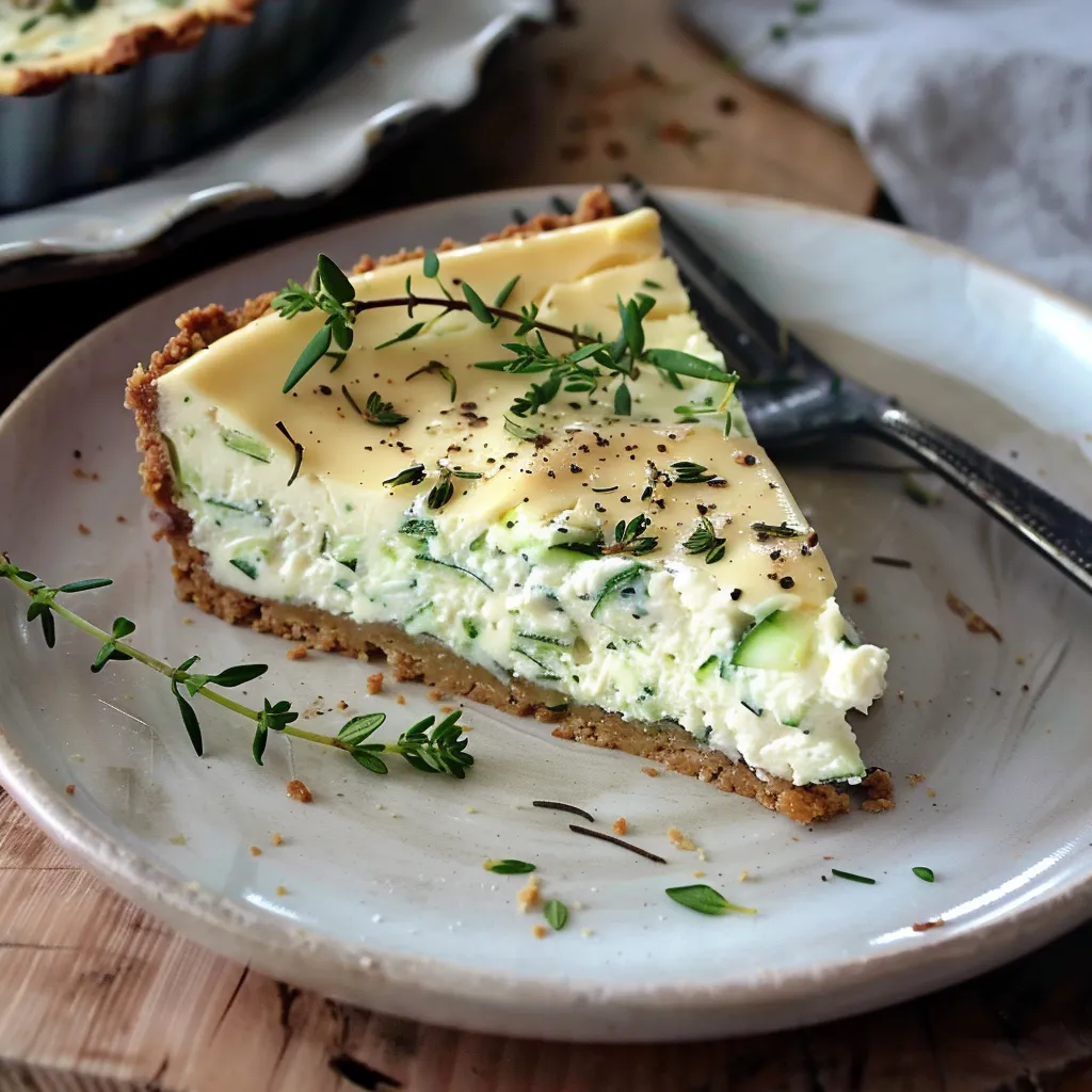 Zucchini and thyme cheesecake